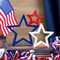 3 Pieces 4th of July Wooden Star Signs Patriotic Decoration Memorial Day Table Decor for Home Independence Day Tiered Tray Shelf Decor (White,Blue,Red)